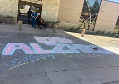 Chalk drawing end alzheimer's lewybody parkinsons