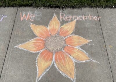 Sunflower chalk drawing we remember