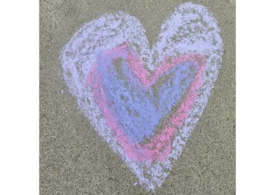 heart chalk drawing