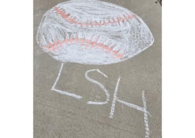 Baseball chalk drawing LSH